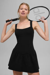 Alosoft Break Point Tennis Dress - Black