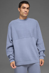 Domain Shift Rib Knit Sweater Crew - Winter Frost