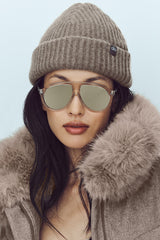 Courchevel Cashmere Beanie - Alpine Cocoa Heather