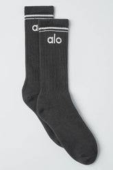 Unisex Throwback Sock - Anthracite/White