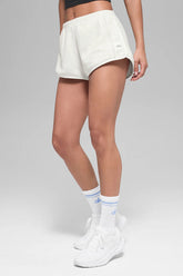 Polar Fleece Retreat Short - White Heather Grey