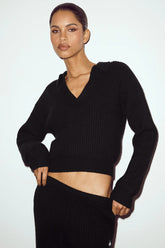 Cashmere Northstar Polo - Black