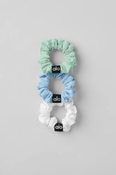Fresh Mini Scrunchie 3-Pack - White/Seashell Blue/Spearmint