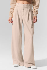 High-Waist Dreamscape Trouser (Long) - Macadamia