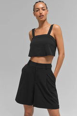 Cropped Dreamscape Tank - Black