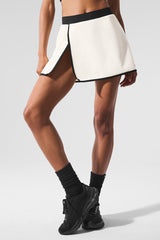 Airbrush Streamlined Skirt - Ivory/Black