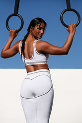 Airbrush High-Waist Heart Throb Legging - White/Black