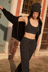 Marl Sweater Pant - Black Marl