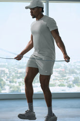 5" Traction Running Short - Lunar Grey