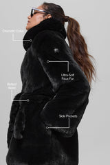 Faux Fur Starstruck Coat - Black