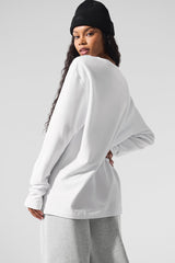 Double Take Long Sleeve Crew - White