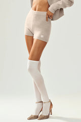 Cashmere High-Waist Embrace Short - Oat Heather