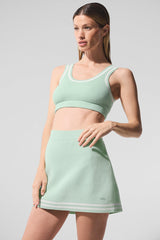 Tennis Club Sweater Knit Bra - Spearmint/White
