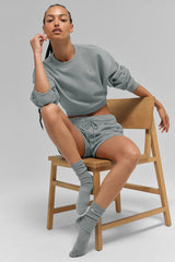 Unisex Half-Crew Understated Sock - Lunar Grey