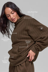 Pinstripe Hoodie - Espresso Pinstripe