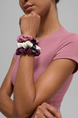 Fresh Mini Scrunchie (3-Pack) - Burgundy/Pink Wild Rose/Ivory