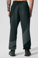 Make Waves Sweatpant - Charcoal Green Tonal