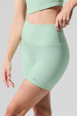5" Airbrush High-Waist Biker Short - Spearmint