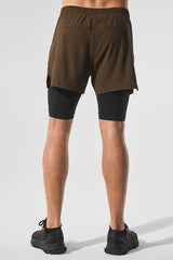 5" Revival 2-in-1 Short - Espresso/Black