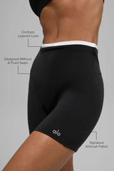 5" Airbrush Double Up Short - Black/White