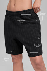 7" Pinstripe Short - Black Pinstripe