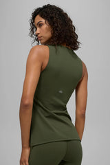 ALO Softsculpt Precision Full Length Bra Tank - Green Olive