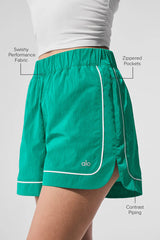 Motivate Track Short - Spruce Green/White
