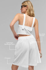 High-Waist Dreamscape Short - Semi Sheer White