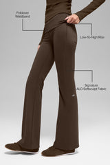 ALO Softsculpt Foldover Flare Legging - Espresso