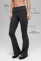 ALO Softsculpt Foldover Flare Legging - Black