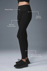 High-Waist Alosoft Lounge Legging - Black