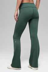 ALO Softsculpt 7/8 Foldover Flare Legging - Clover Green