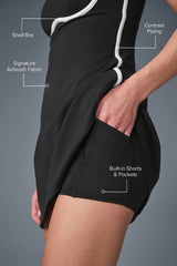 Airbrush Streamlined Dress - Black/White