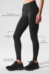 7/8 High-Waist Airbrush Legging - Black