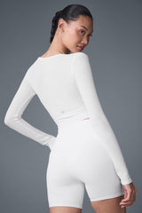 Cover Long Sleeve Top - White