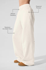 Serenity Wide Leg Sweatpant - Ivory