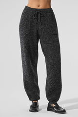 Marl Sweater Pant - Black Marl