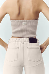 Wool Blend Nightcap Corset Top - Cafe Au Lait