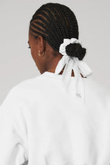Love Knots Tie Scrunchie - White