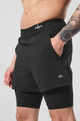 5" Revival 2-In-1 Short - Black/Black