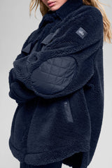Sherpa Edge Shacket - Navy