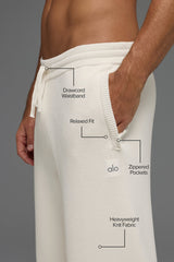 Scholar Straight Leg Sweatpant - Ivory