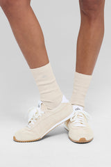 Unisex Half-Crew Understated Sock - Bone