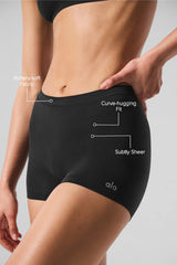 Sheer Glow Boyshort - Black