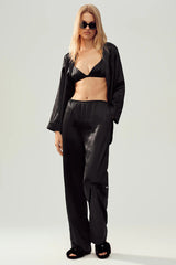 Silk Luminous Pant (Regular) - Black