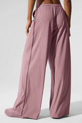 Breezy Wide Leg Pant (Long) - Smoky Quartz