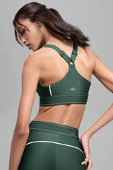 Airlift Suit Up Bra - Clover Green/White