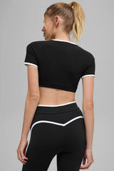 Airbrush Race Pace Short Sleeve - Black/White