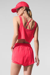 Cropped Sport Star Tank - Candy Red