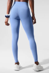High-Waist Airbrush Legging - Crystal Clear Blue